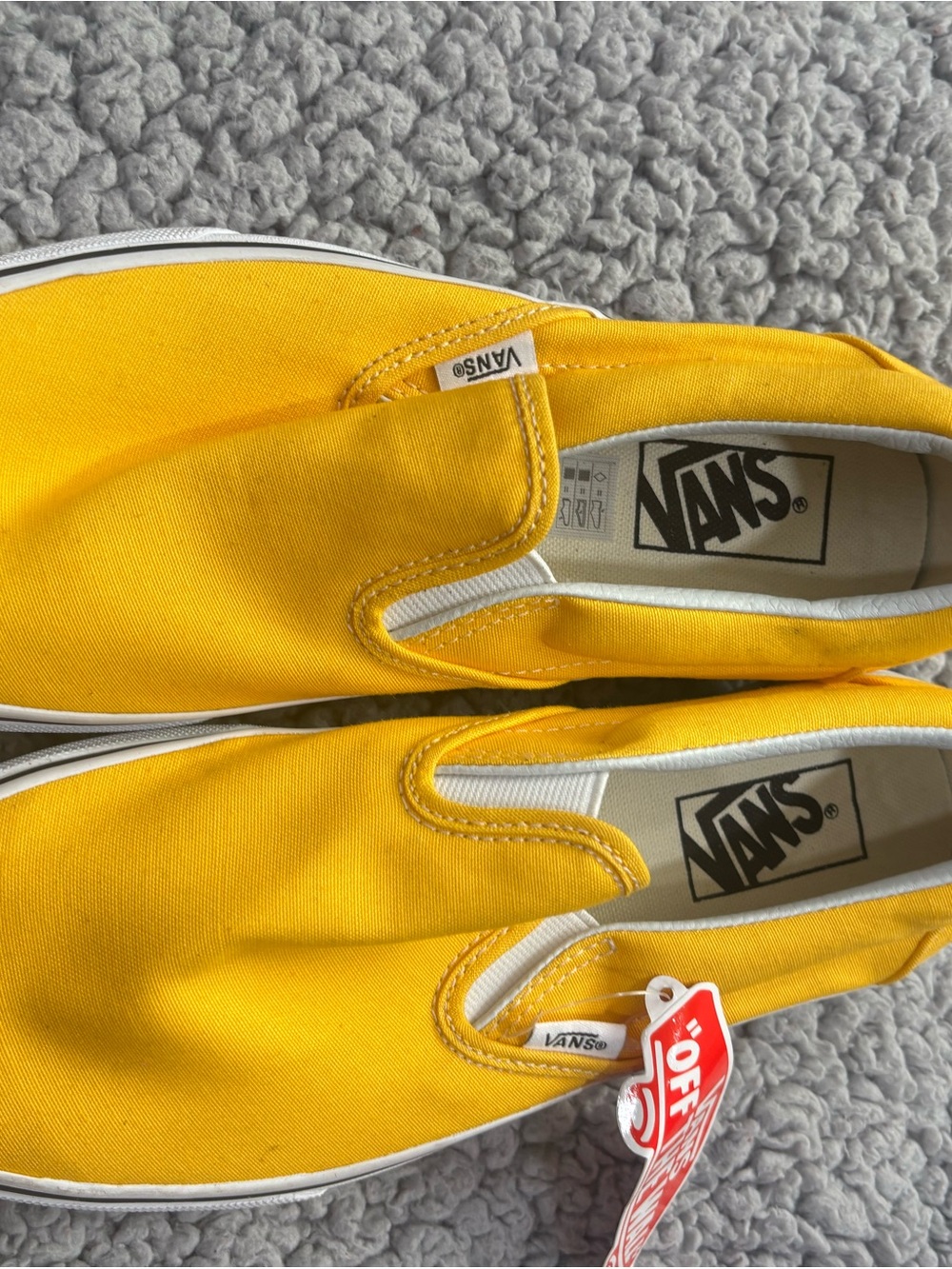 Vans Kids Slip-On Canvas Shoes in Bright Yellow